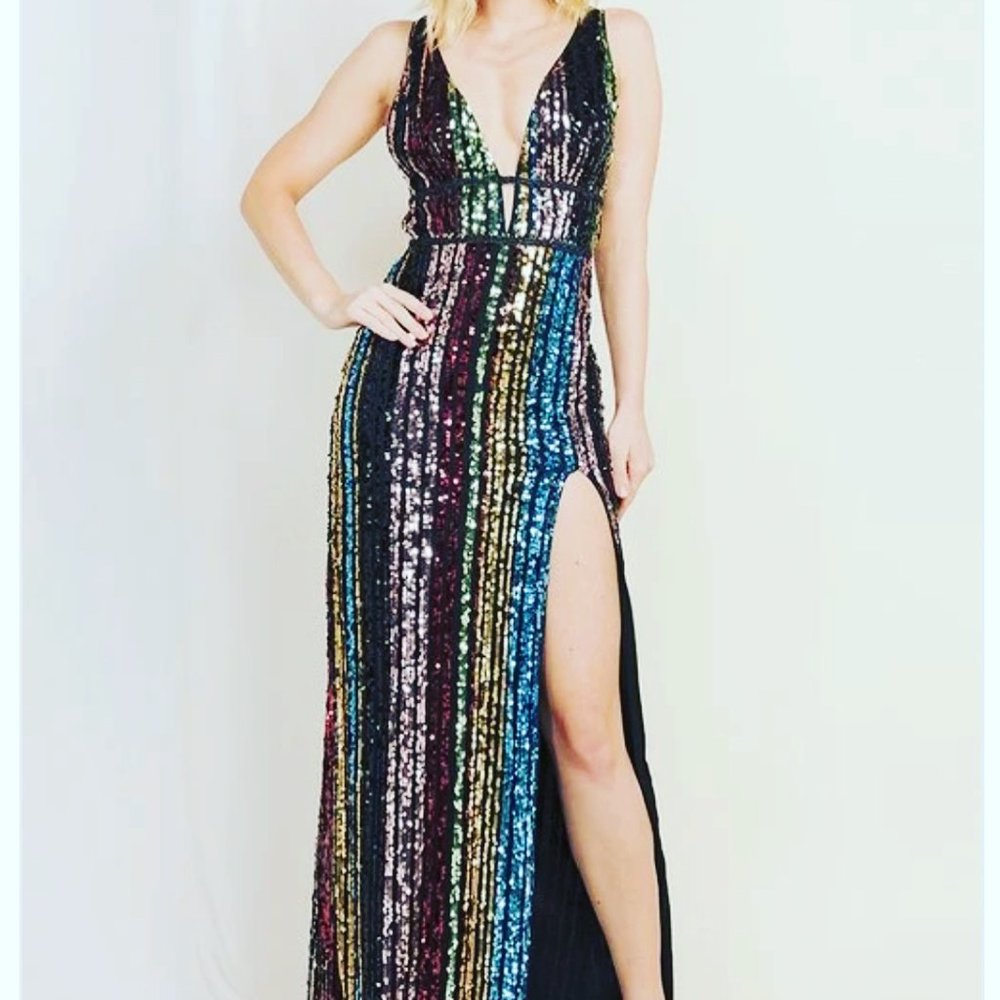Plunging Star of the Show Dress